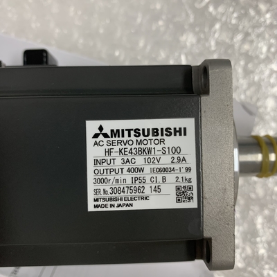 Mitsubishi HF-KE43BKW1-S100 AC Servo Motor 3 PHASE 400W 102V 3000RPM IP55 2.9A CIB NEW AND ORIGINAL GOOD PRICE