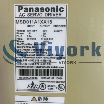 Panasonic MSD011A1XX18 SERVO DRIVE NEW