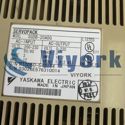 Yaskawa SGDB-20ADG SERVO AMPLIFIER 16.7 AMP / 1.8KW 200-230VAC USED